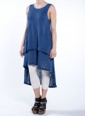 Blouse High Low Sleeveless Knitted