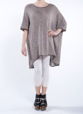 Blouse High Low Square Knitted