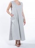 Dress Pockets Sleeveless Thin/Thick 100% Cotton