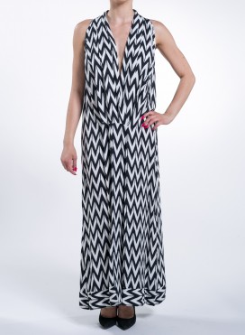 Dress Kare Black Print 100% Viscose