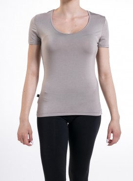 Blouse Simple Shortsleeve Elastic Ziro