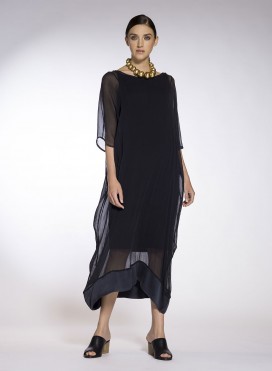 Φόρεμα Τετράγωνο Chiffon Silk