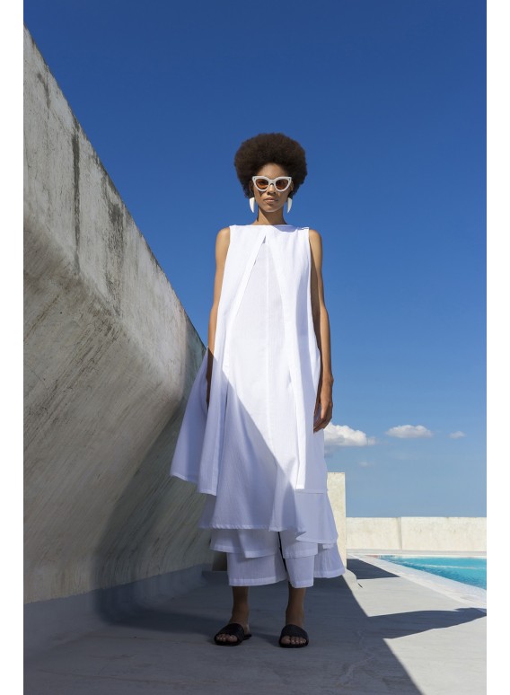 Φόρεμα Diplo Open Slit Sleeveless C-C 100% Cotton