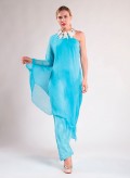 Dress 1 Shoulder Satin/Chiffon 100% Silk