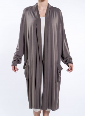 Ζακέτα Cardi Pockets Long Ελαστική