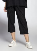 Pants Volume Cropped Square Voile/Broderie