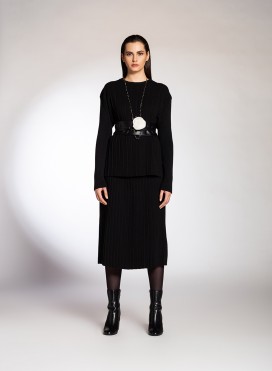 Skirt Midi Plisse Dralon Knit