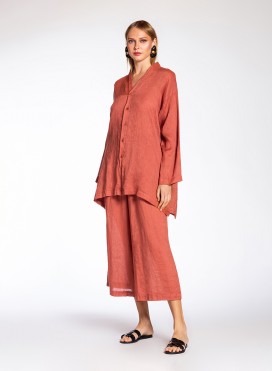 Shirt Collarless L.S. Bir Linen