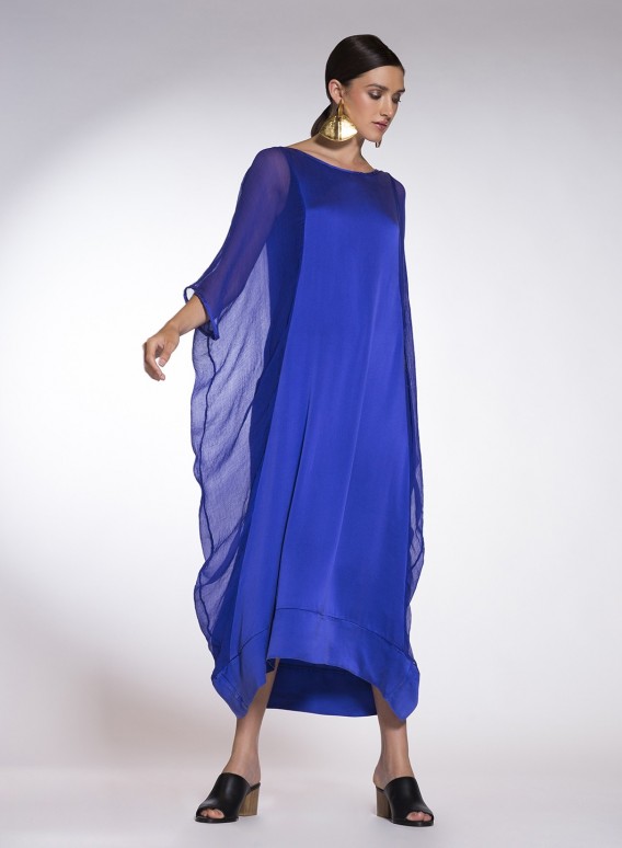 Φορεμα Τετραγωνο satin chiffon 100%silk