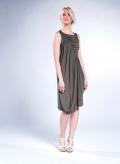 Dress Drapes Midi Sleeveless Elastic (50/50)