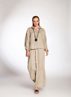 Παντελόνι Wide Leg Heavy Natural Linen