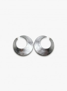 Eclipse stud earring acacia, silverfoil