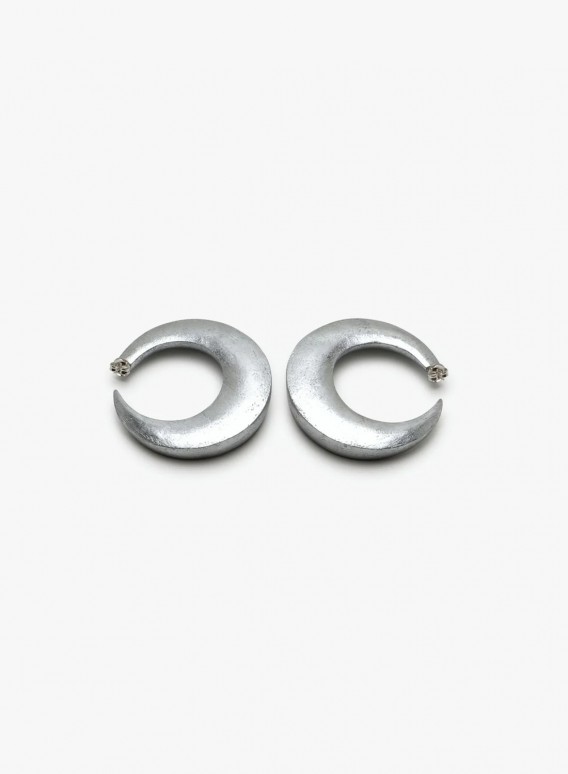 Eclipse stud earring acacia, silverfoil