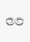 Full moon stud earring silverfoil