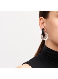 Havana earrings clear and black