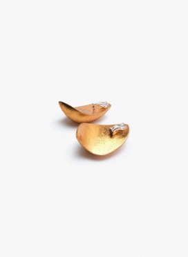 Cira earrings: acacia, bronze
