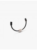 Grève bracelet: baroque pearl, bog oak lock