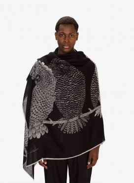 Scarf 80 - Chouette - Black