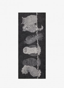 Scarf 80 - Chouette - Black