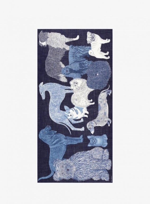 Scarf 100 - Toutou - Navy Blue