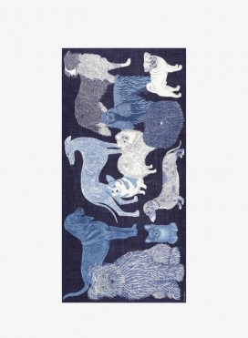 Scarf 100 - Toutou - Navy Blue