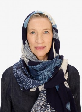 Scarf 100 - Toutou - Navy Blue