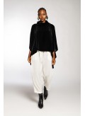 Blouse Poncho Cowl Velvet/Silk