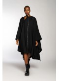 Cape 2 Zips Hood Virgin Wool