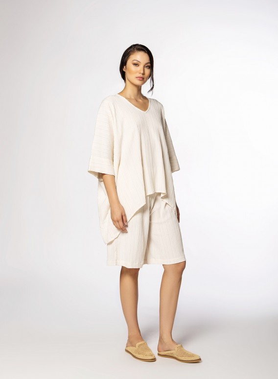 Blouse V Tetragoni Crashed Rayon