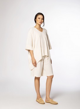 Blouse V Tetragoni Crashed Rayon