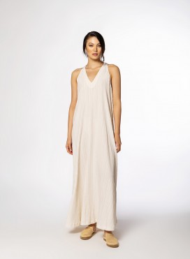 Dress Halter Sleeveless Crashed Rayon
