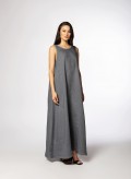 Dress Back U Maxi Bir Linen