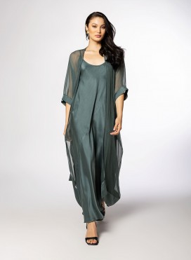 Ζακέτα Τετράγωνη Μακριά Σιφόν 100% Μετάξι