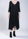 Φόρεμα Zip Long 3/4 Μανίκια Marbled Effect Fabric Ελαστική