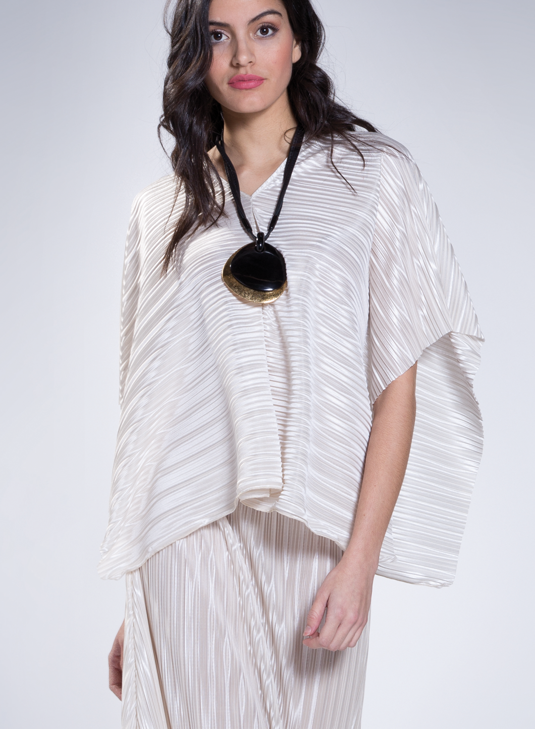 Blouse Poncho Plisse Thick 100% Polyester