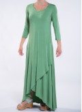 Dress Croise Hem 3/4 sleeve maxi elastic
