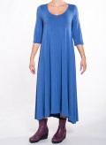 Dress Asymmetric 3/4 Sleeves Maxi Elastic