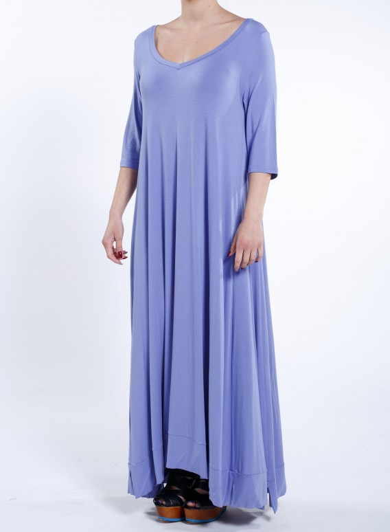 Φόρεμα "Aria" 3/4 sleeve maxi ελαστικό